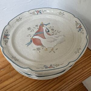 Vintage Marmalade Goose Salad Appetizer Plates Tableworks Japan Set of 8